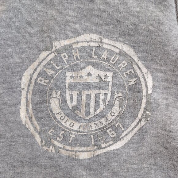 Polo Ralph Lauren Women's Light Grey Sweater Zip Up w/ Fur Lining, Size … - Picture 5 of 7